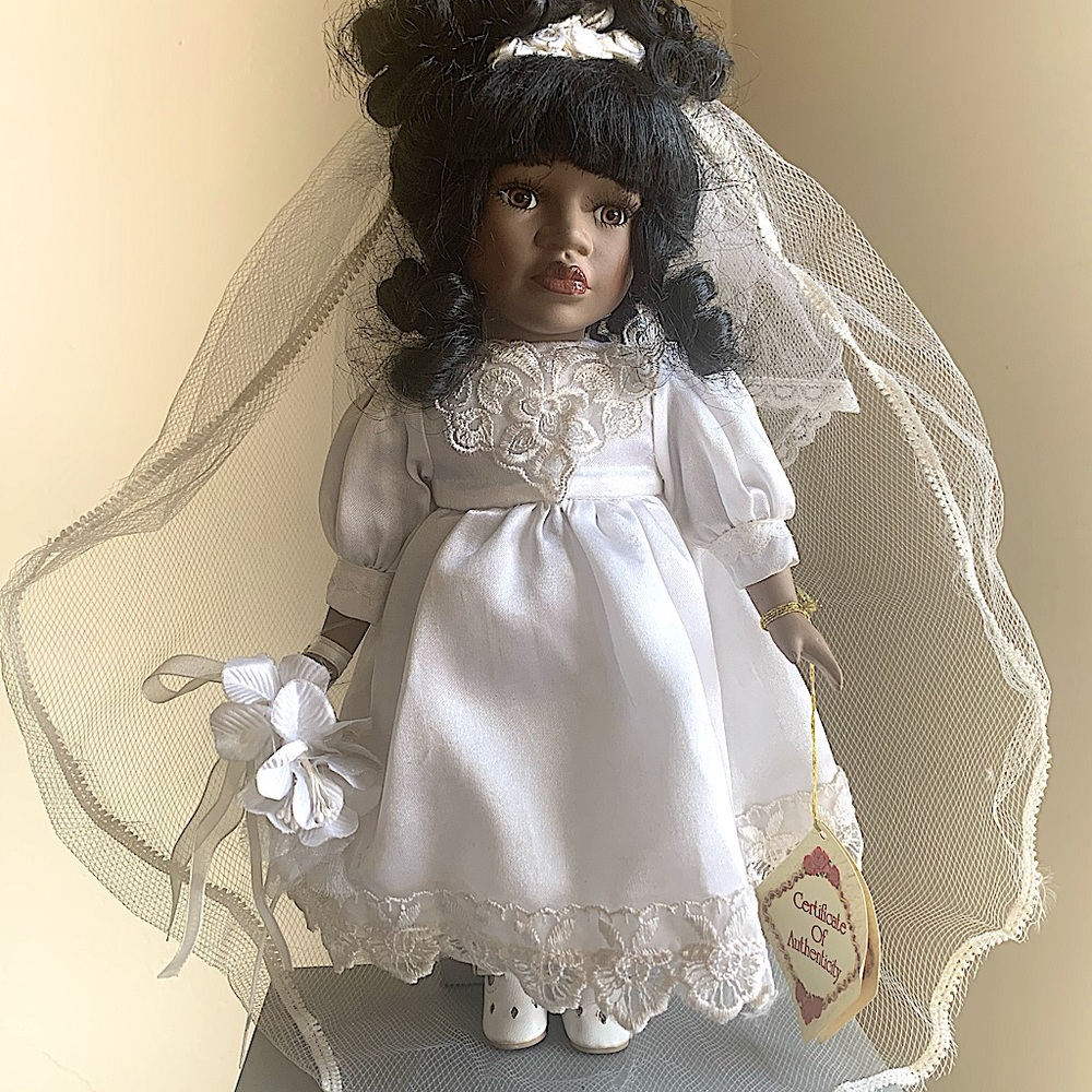 COLLECTOR’S CHOICE AFRICAN AMERICAN Fine Bisque Porcelain Doll(Handmade)